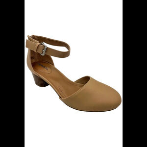 Style & Co Women's Alinaa Two Piece Stacked Heel Dress Pumps Nude - Medium